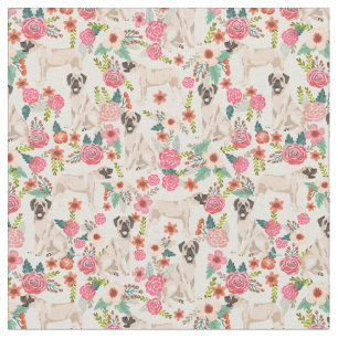 Tissu Flores de Chiens Mastiff