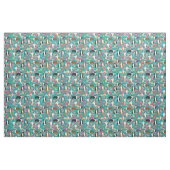 Tissu Flores vintages australiens de Shepherd turquoise (Fat Quarter)