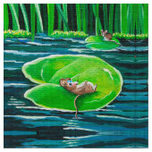 Tissu Flottant sur mon Lily Pad (Fermer)