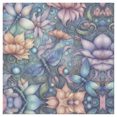 Tissu FLower Damask Blue Gold Design (fermé)