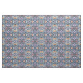 Tissu FLower Damask Blue Gold Design (Yard)