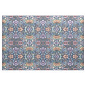 Tissu FLower Damask Blue Gold Design (Fat Quarter)