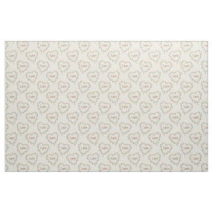 Tissu Flower Hearts Love Fabric