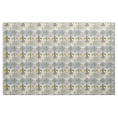 Tissu Fluer de Lis | Bleu et or doux (Fat Quarter)