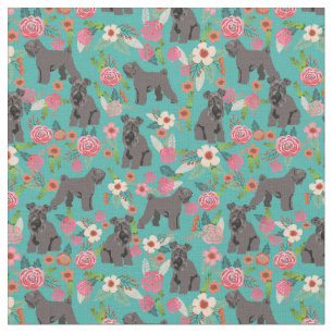 Tissu flûte vintage de haricot bleu terrier