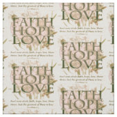 Tissu Foi, espoir et amour (Échantillon)