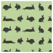 Tissu Folie de Lapins (Vert Clair) (Fermer)