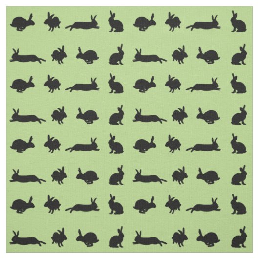 Tissu Folie de Lapins (Vert Clair) (Échantillon)