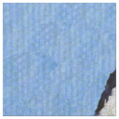 Tissu Folk Art Angel Bleu yeux Chat blanc sur Cloud (Fermer)