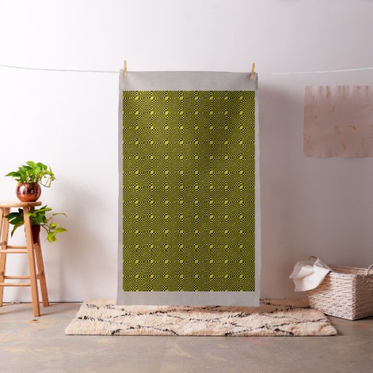 Tissu fond abstrait noir sur jaune (In Situ)