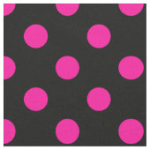 Tissu Fond noir pois roses (Fermer)