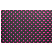 Tissu Fond noir pois roses (Fat Quarter)