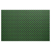 Tissu Fond noir pois verts (Yard)