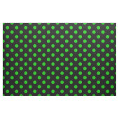 Tissu Fond noir pois verts (Fat Quarter)
