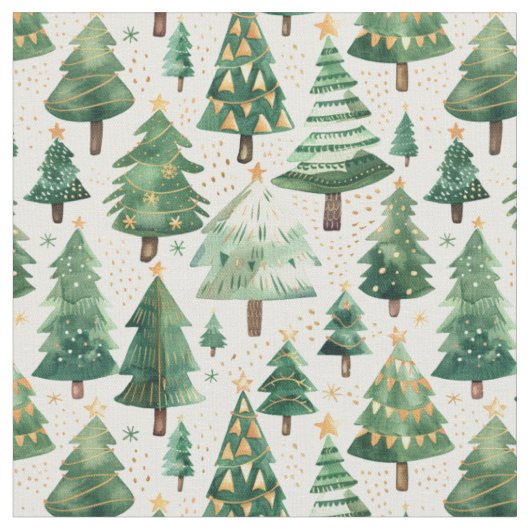 Tissu Forêt d'arbres de Noël Waterton (Fermer)