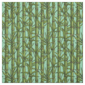 Tissu Forêt de bambou sur bleu clair (Échantillon)