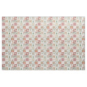 Tissu forêt de Noël animaux de la forêt patchwork neutre (Fat Quarter)