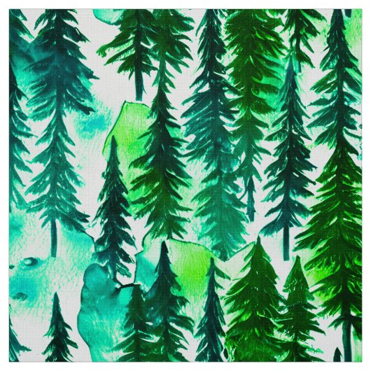 Tissu Forêt de pins de montagne (Échantillon)