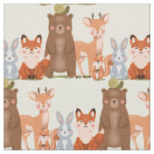 Tissu Forêt forestière Faune Bébé Forêt Animaux (Fermer)