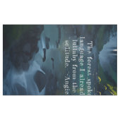 Tissu Forêt naturelle YOGA Texte caché Reiki Citations p (Fat Quarter)