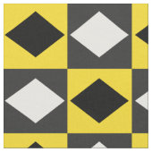 Tissu Forme de diamant jaune noir blanc Rhombus (Fermer)