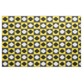 Tissu Forme de diamant jaune noir blanc Rhombus (Fat Quarter)