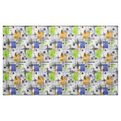 Tissu formes géométriques modernes Abstraites rayées (Yard)