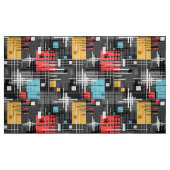 Tissu formes géométriques modernes Abstraites rayées (Fat Quarter)