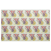 Tissu Formes géométriques rétro et ananas (Fat Quarter)