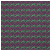 Tissu Formes vert et violet sur noir (Échantillon)