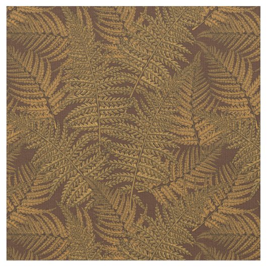 Tissu Foule automnale sur brun (Fermer)