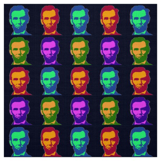 Tissu Four Pop Art Abraham Lincoln (Échantillon)