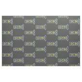 Tissu Fourche dans la route art texte typographique (Fat Quarter)