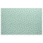 Tissu Fourmis Marron Illustrées sur Turquoise Clair (Fat Quarter)