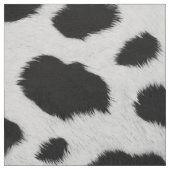Tissu Fourrure de vache noire et blanche (Échantillon)