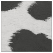 Tissu Fourrure de vache noire et blanche (Détail)