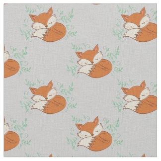 Tissu Fox Watercolor Baby Room Décor Bois Animaux