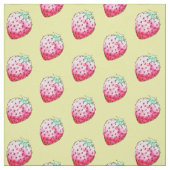 Tissu fraise d'aquarelle jaune (Échantillon)