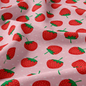 Tissu Fraise D'Été Rose Et Rouge
