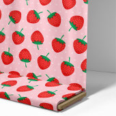 Tissu Fraise D'Été Rose Et Rouge