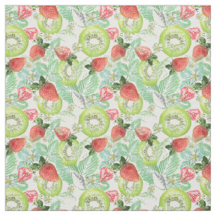 Tissu Fraise et kiwi.