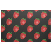 Tissu Fraises au noir, thème fruits couture foncée  (Fat Quarter)