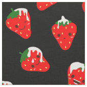Tissu Fraises et crème (Fermer)
