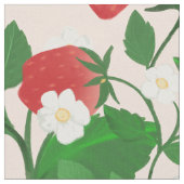 Tissu Fraises et fleurs sucrées (Fermer)