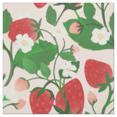 Tissu Fraises et fleurs sucrées (Échantillon)