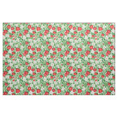 Tissu Fraises rouges et fleurs blanches (Fat Quarter)