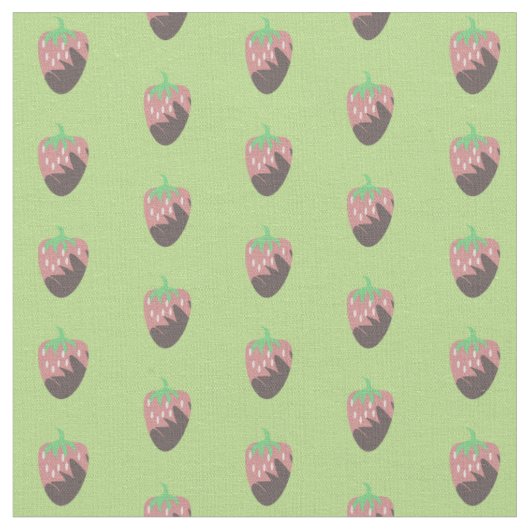 Tissu Fraises trempées dans le chocolat vert (Fermer)