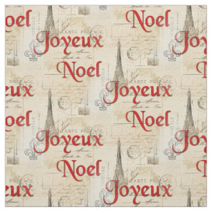 Tissu français de Noël de cartes postales de Par