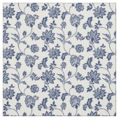 Tissu - Français Floral bleu et blanc (Échantillon)