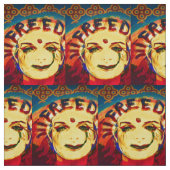 Tissu Freedom Face souriante jaune (Échantillon)